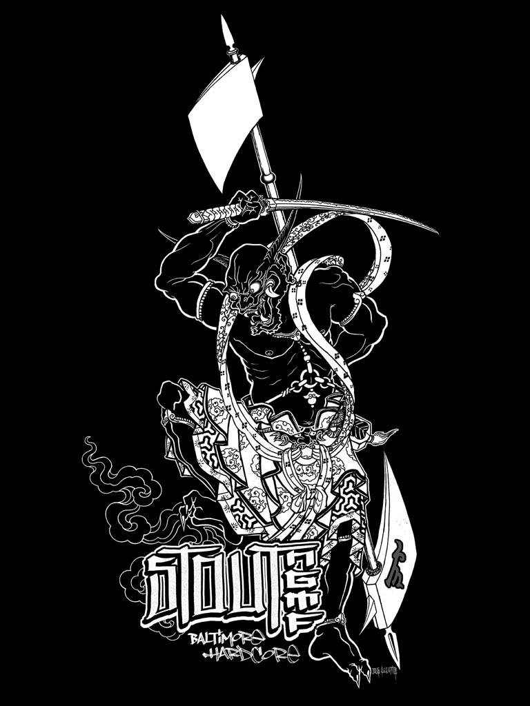 Stout Tenma Hajun Buddhist King of Demons Tee Shirt Design